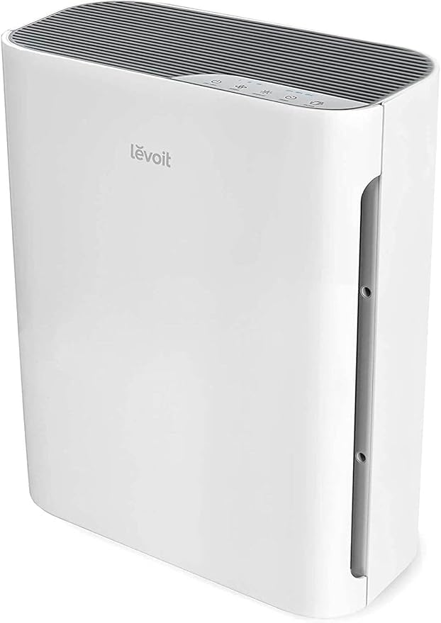 Levoit Air Purifier for Home Bedroom, Quiet Clean with Washable Pre-Filter for Dander, Smoke, Dust, Pollen, AHAM VERIFIED, Odor Eliminators for Medium Sized Rooms, Pet Hair Remover, Vital 100, White