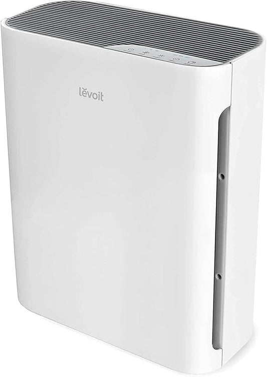 Levoit Air Purifier for Home Bedroom, Quiet Clean with Washable Pre-Filter for Dander, Smoke, Dust, Pollen, AHAM VERIFIED, Odor Eliminators for Medium Sized Rooms, Pet Hair Remover, Vital 100, White