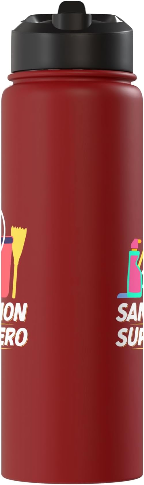 Sanitation Superhero Cleaning Stainless Steel Insulated Water Bottle