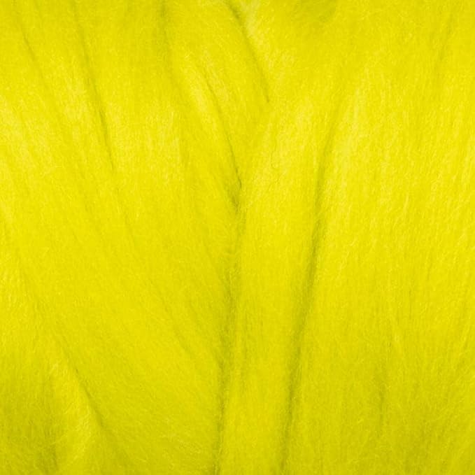 Kondoos Colored Natural Wool roving, 1 lb. Best Wool for Needle Felting, Wet Felting, handcrafts and Spinning. (Green Lime, 1 lb)
