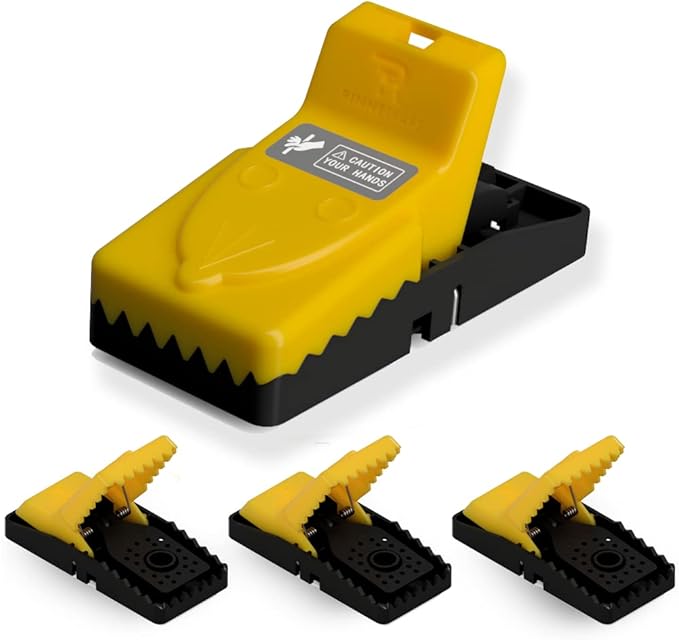RinneTraps| 4 Pack | Snap N Trap | Mouse Trap | One Touch Setup | Reusable | Quick Kill | Made in USA