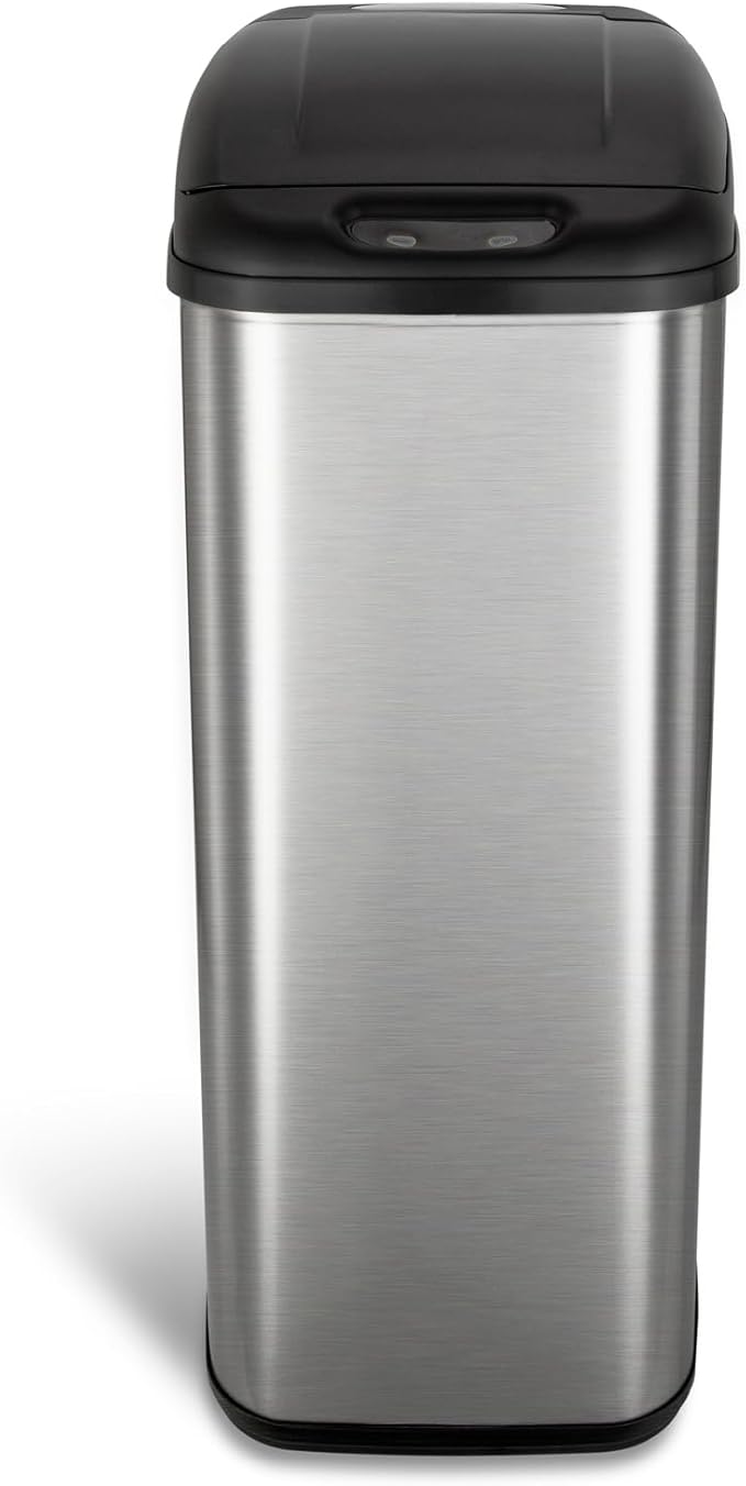 NINESTARS DZT-50-6 The Original Automatic Motion Sensor Trash Can, 13.2 Gal. / 50 L., Stainless Steel
