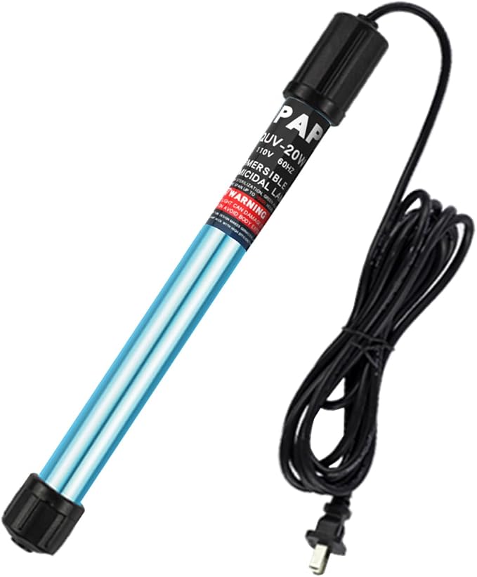 30W Pond UV Light for 200-2000 Gallon, Aquarium UV Water Clarifier for Koi Pond, Spas and Fish Tanks, Swimming Pools