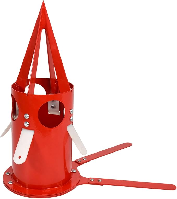 Big Bag Dispenser Bulk Bag Unloader – Heavy Duty Feed Unloader Tool for Animal Feed, Grain, Fertilizer – Rust-Resistant, Portable for Farm, Warehouse, Home Use (Red)