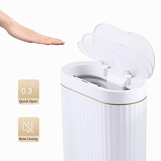 ELPHECO 2.5 Gallon Trash Can + 2.5 Gallon Trash Can with Toilet Brush