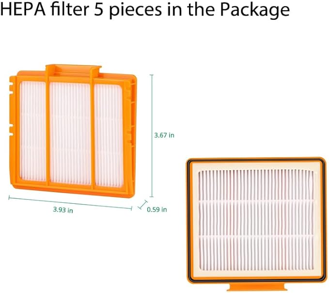Accessories Replacement Part Kit for Shark Power Detect/Detect Pro AV2800ZE AV2810YS RV2820YE AV/RV2820ZE 2 Main Brush Roll, 5 HEPA Filters, 8 Side Brush, 2 Self-Clean Base