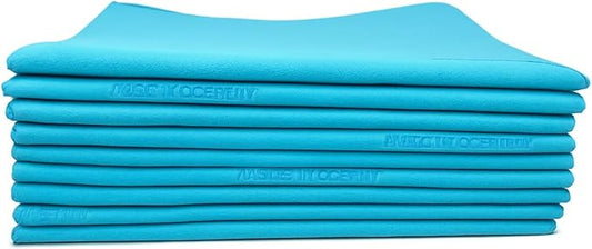 10 Pack Extra Large Original German Shammy Cloths – Super Absorbent Chamois Towels Ideal for pet Care, Parenting, and All-Around Home and Commercial Cleaning, These Ultra-Absorbent Microfiber Cloths