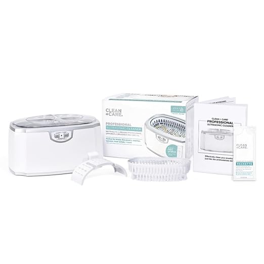 Professional Ultrasonic Cleaner Machine + Jewelry Cleaner Packettes 10 Pack