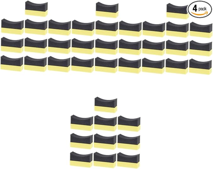 40pcs Car Cleaning Sponge Tire Dressing Pads Reusable Wax Applicators for Car Wash Soft Non-Scratch Sponges for Windshield Dashboard Cleaning