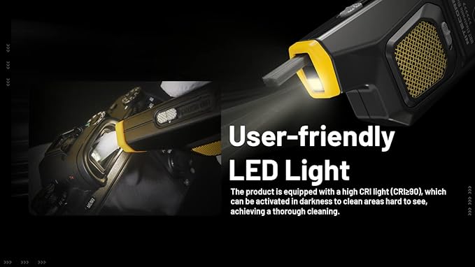 Nitecore BlowerBaby BB2 USB Rechargeable Electronic Air Duster Blower for Camera, Keyboard, Laptop Cleaning with Built-in LED, Include Cable Organizer