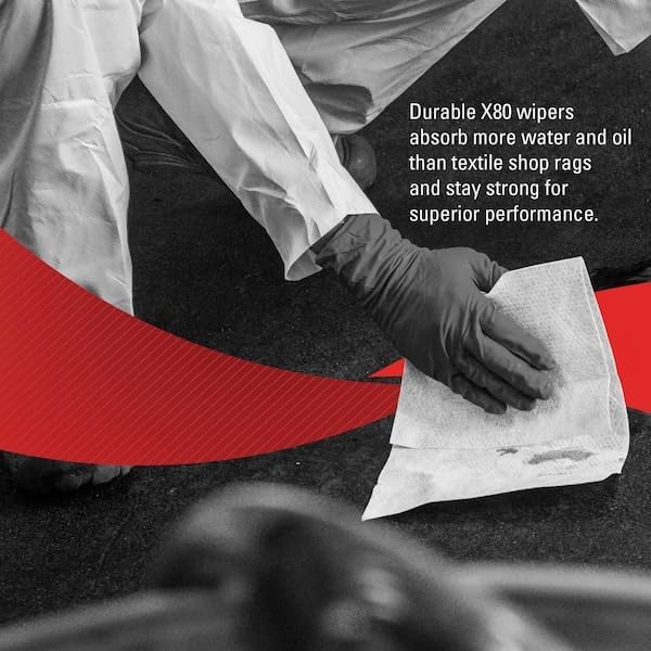 X80 Cloths, HYDROKNIT, POP-UP Box, 9 1/10 x 16 4/5, White, 80/Bx, 5 Boxes/Carton