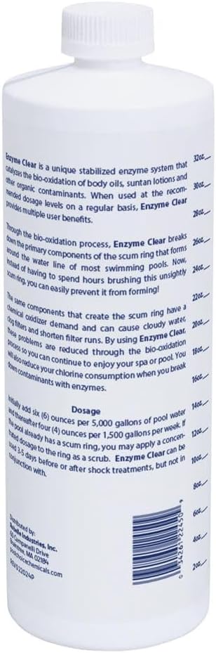 SpaChoice 1-Quart 2-Pack Premium Pool Enzyme Treatment, Pool Clarifier, Made in USA