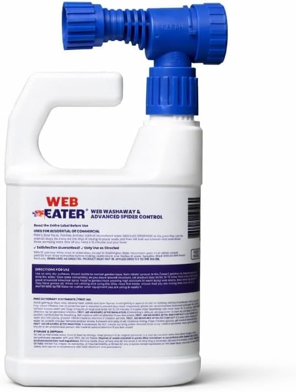 ™ Advanced Outdoor Spider Web Dissolver & Spider Repellent — 32 oz Concentrated Formula with Sprayer — Pet Friendly Long-Lasting Spider Control Up to 6 Months - 3 Pack