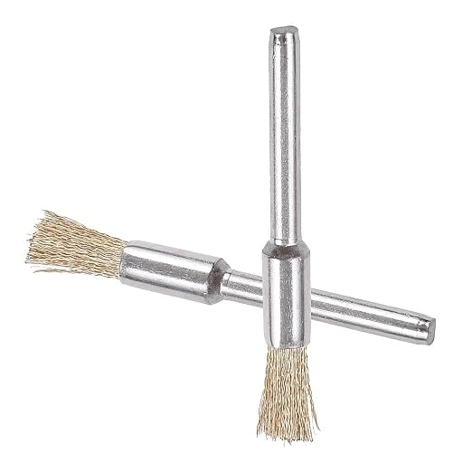 Rocaris 100 Pack Brass Wire Brushes Set, Steel Wire Wheels Pen Brushes Set Kit Accessories for Rotary Tool