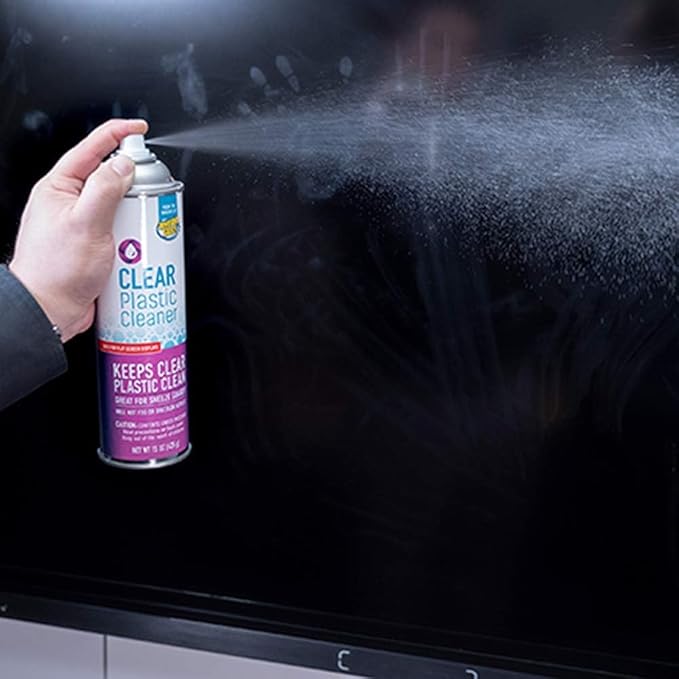 Invisible Glass 91014-6PK Clear Plastic Cleaner – Cleans and Protects Plastic on Electronics, Appliances, Eyewear, Cars, Trucks, RVs, Boats & More, Helps Prevent Fog and Static – 19 oz (Pack of 6)