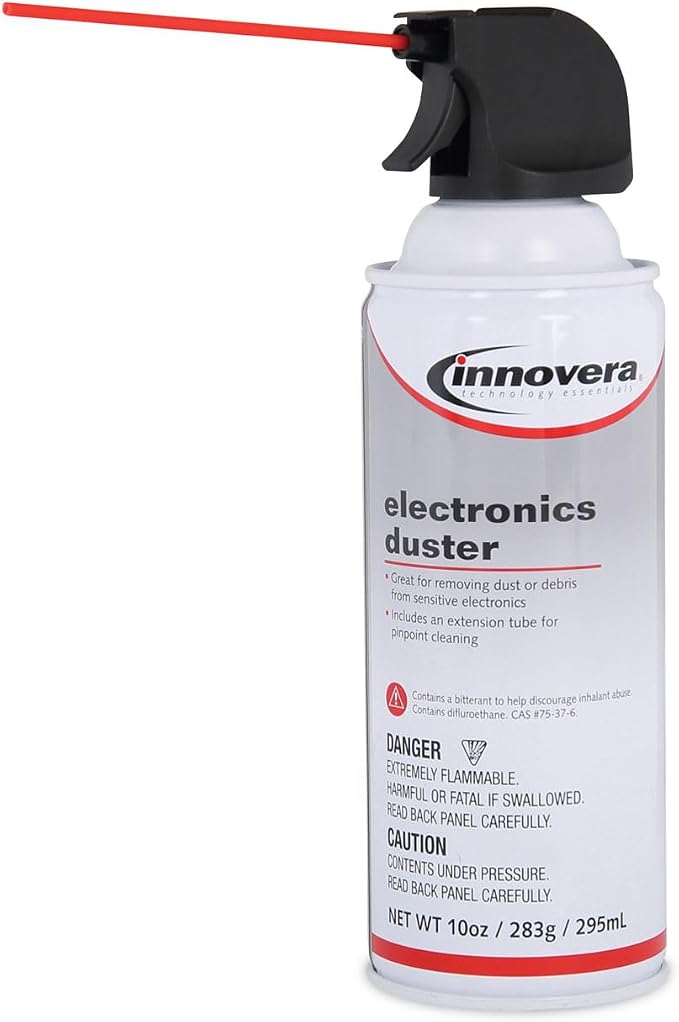 Innovera Compressed Air Duster Cleaner, 10 Oz Can, 8/Pack