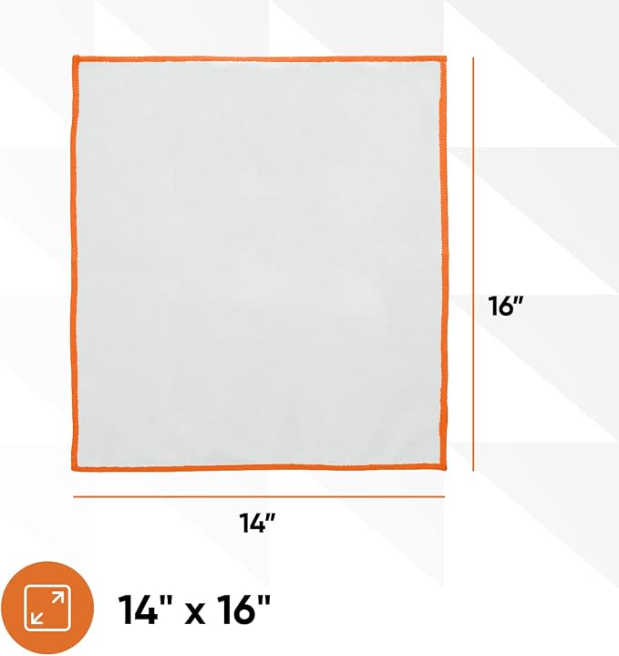 Superio Microfiber Glass, Mirror, Window Cleaning Cloth for Car Windshield, Lenses Tv Screen, Electronics, 14x16 Large Micro Fiber Lint & Streak Free Blue/Green 2 Pack, Just Water (2 Pack)