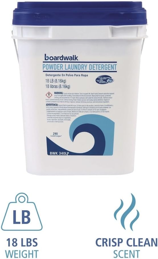 Boardwalk 340LP Laundry Detergent Powder, Summer Breeze, 18 lb Bucket