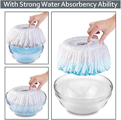 Spin Mop and Bucket with 12Pcs Mop Heads(Light Green)