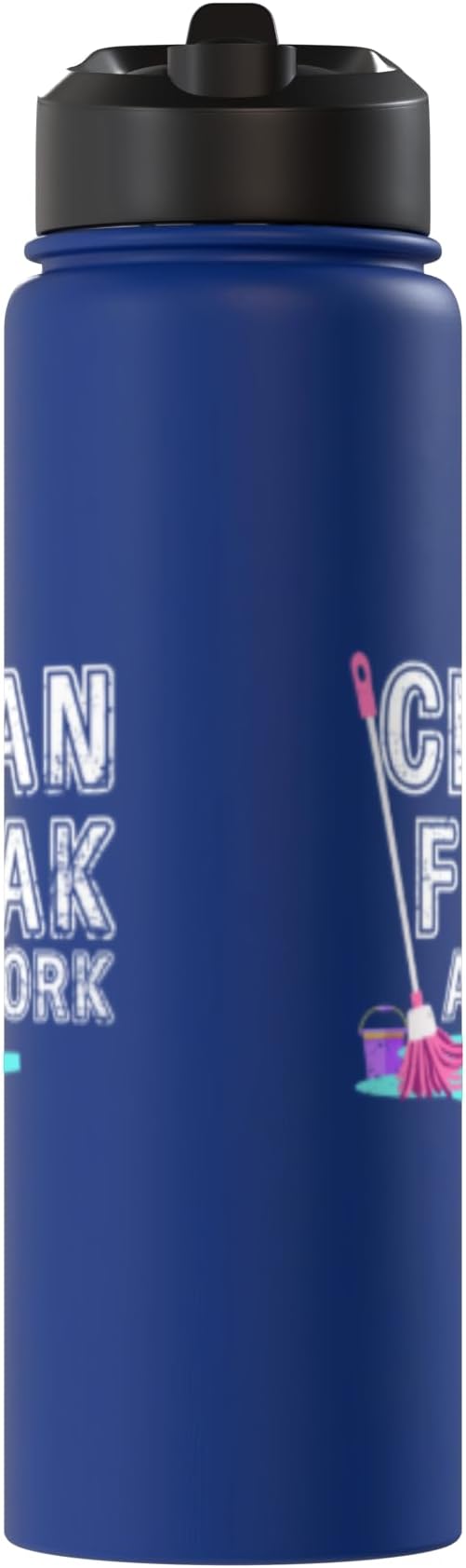 Clean Freak at Work Cleaning Stainless Steel Insulated Water Bottle