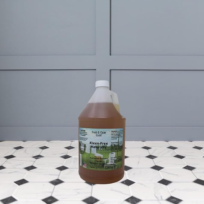 Naturally Preformed Enzyme Cleaner, Enzyme Solution, Multi-Purpose Cleaner, Laudry Additive, and More - Ready -To-Use - Fresh and Clean Scent - 128oz (1 Gallon)