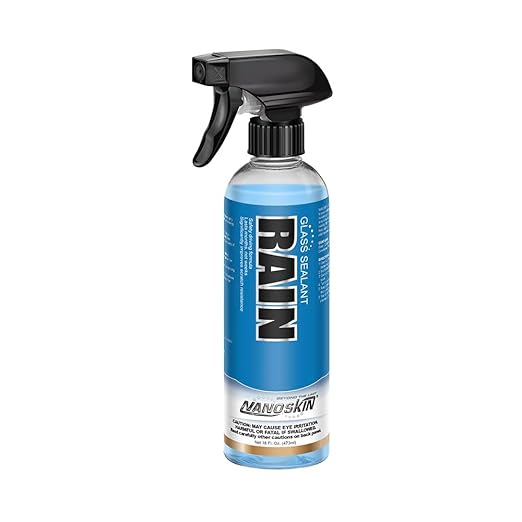 Nanoskin RAIN Glass Sealant 16 oz. - Durable, Invisible Coating for Windshields and Multi-Surface Protection | Repels Rain, Sleet, Snow, & Improves Visibility | For Automotive, Home, Office & More