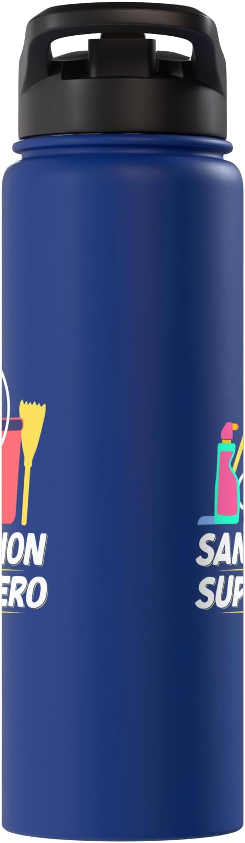 Sanitation Superhero Cleaning Stainless Steel Insulated Water Bottle