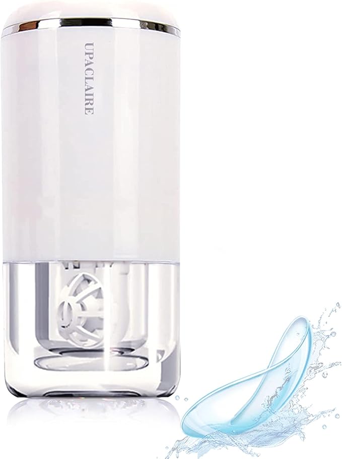 Contact Lens Cleaner, Intelligent Cleaning Machine for Soft and Contact Lenses,White