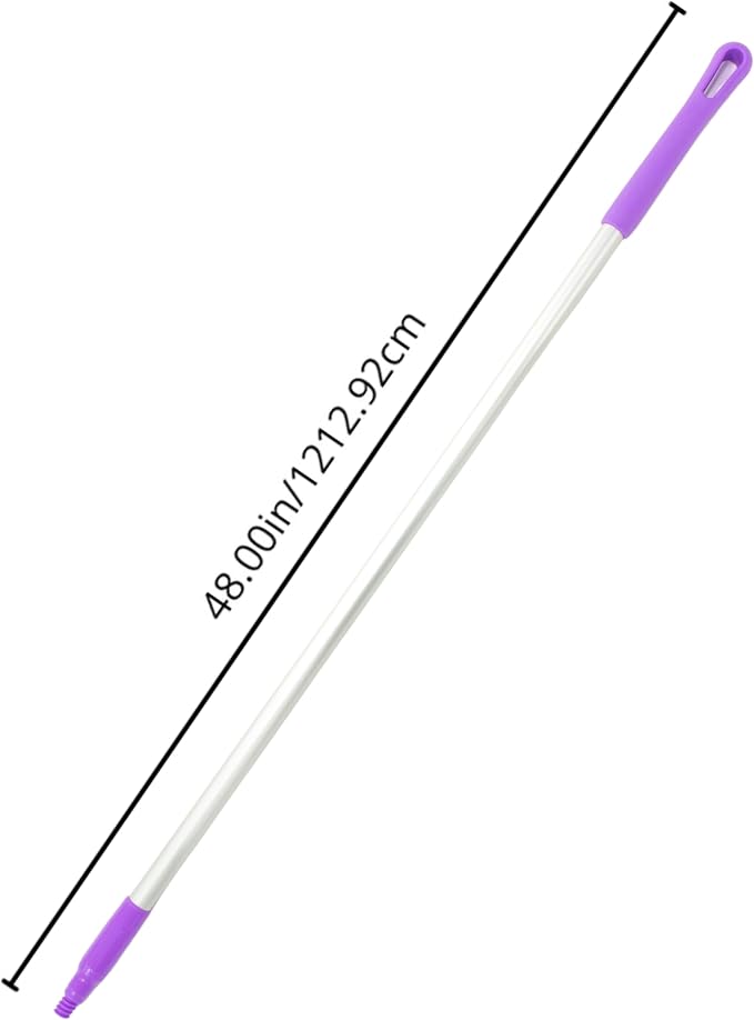 SPARTA Adjustable Aluminum Broomstick, 48” Mop and Broom Handle Replacement with Color-Coded System for Environments with Harsh Cleaning Agents, Aluminum, 48 Inches, Purple, (Pack of 12)