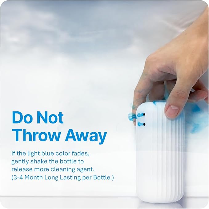 Fresh & Fresh Automatic Toilet Bowl Cleaners (Sky Blue) - 8 Bottles(UPTO 2500 FLUSHES/Bottle), Commercial and Residential Toilet Cleaner 3-4 MONTH Lasting Toilet Bowl Cleaner Bottle