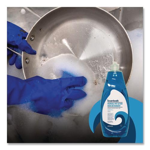 Boardwalk Commercial Liquid Dish Soap, 38oz Bottle, 8-Pack, Fresh Scent, Grease Cutting, Mild on Hands, Neutral pH, Long Lasting Suds, Made in the USA
