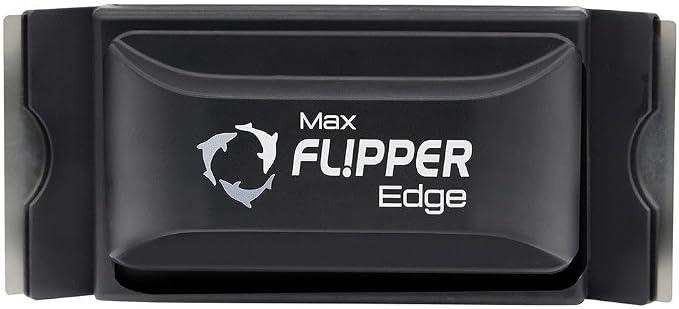 Flipper Edge 2-in-1 Scrubber Scraper Floating Magnetic Fish Tank Aquarium Cleaner with Dual Blades - Efficient Glass & Acrylic Aquarium Cleaning Tools (Standard)