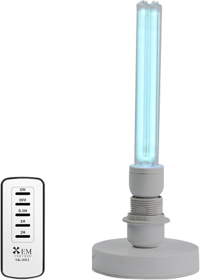 25W UV Light Sanitizer, Ultraviolet Lamp with Remote Control Portable Ultraviolet Light Sanitizer UVC Home Disinfection Device for Home, Room & Kitchen, Ultraviolet Light with 3 Speed Timings