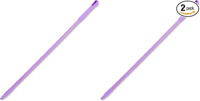 SPARTA 41225EC68 Fiberglass Broom Handle, Mop Handle, Replacement Handle with Acme Threaded Tip for Commercial Cleaning, 48 Inches, Purple (Pack of 2)