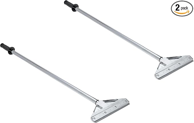 Razor Blade Scraper Tool with 8 Inch Aluminum Blade - Floor Scraper Tool with 3" to 6" Telescoping Handle Comfortable Cushion Grip by KP Operating Supply - 2 Pack