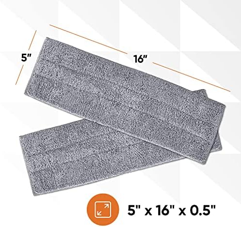 Superio Miracle Mop Set - Microfiber Flat Mop, Wet and Dust Mop, Best for Vinyl Plank, Hardwood, Laminate, Tile Flooring, Wall, with Aluminum Telescopic Handle, Velcro Microfiber Mop Pad, Grey