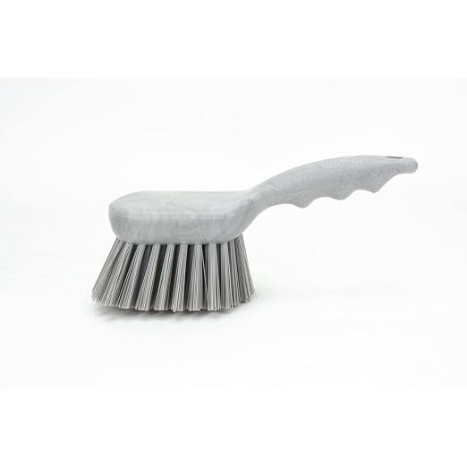 SPARTA 40541EC23 Plastic Scrub Brush, Utility Brush, Kitchen Brush With Hanging Hole For Cleaning, 8 Inches, Gray, (Pack of 6)