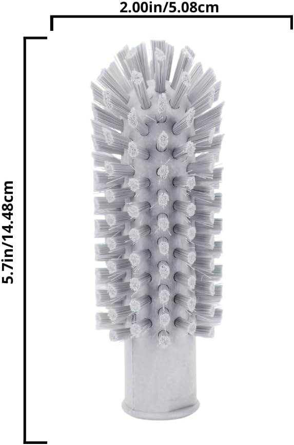 SPARTA Industrial Tank Brush Head Pipe Brush Head, Drain Brush with 3/4" Thread Hole (Handle Not Included) for Commercial Use, Plastic, 2 x 5.7 Inches, Tan - (Pack of 1)