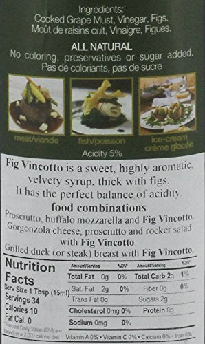 Gianni Calogiuri Fig Vincotto Balsamic Vinegar, 500ml (17oz)