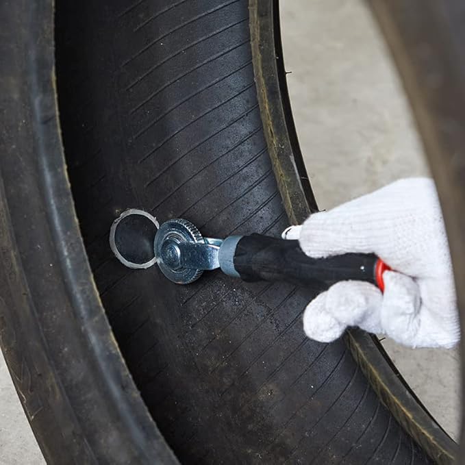 Pneumatic Tire Buffer Full Kit, Air Tire Grinder with Tire Patch Roller and Tire Scraper