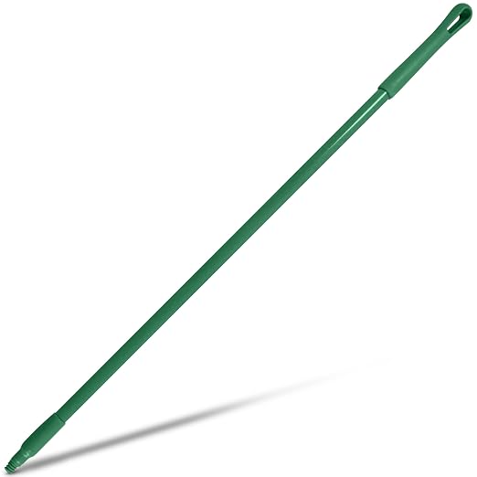SPARTA 41225EC09 Fiberglass Broom Handle, Mop Handle, Replacement Handle With Acme Threaded Tip For Commercial Cleaning, 48 Inches, Green, (Pack of 12)