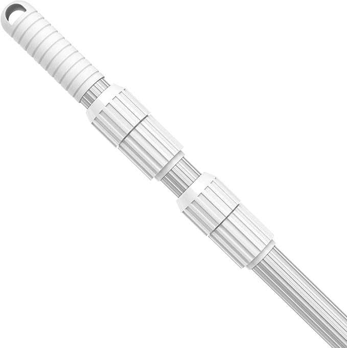 YEECHUN Professional 15 Foot Swimming Pool Pole Telescopic Aluminum Fits Pool Net Skimmer Rake Vacuum Head Brush Cleaning Equipment Heavy Duty,for Skimmer Nets, Vacuum Heads and Brushes