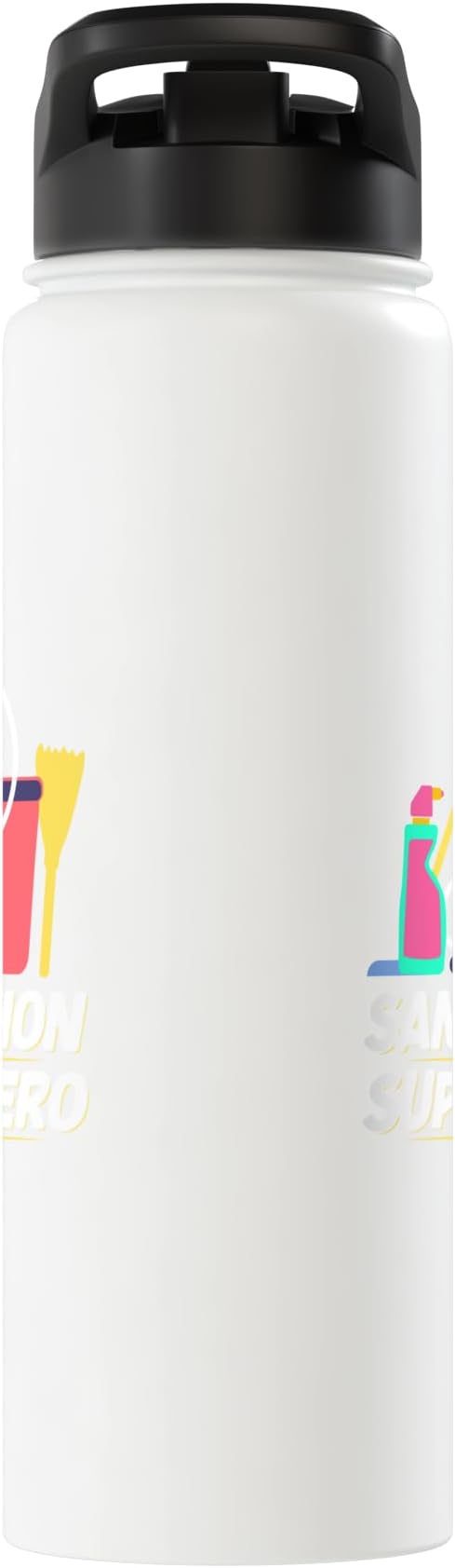 Sanitation Superhero Cleaning Stainless Steel Insulated Water Bottle