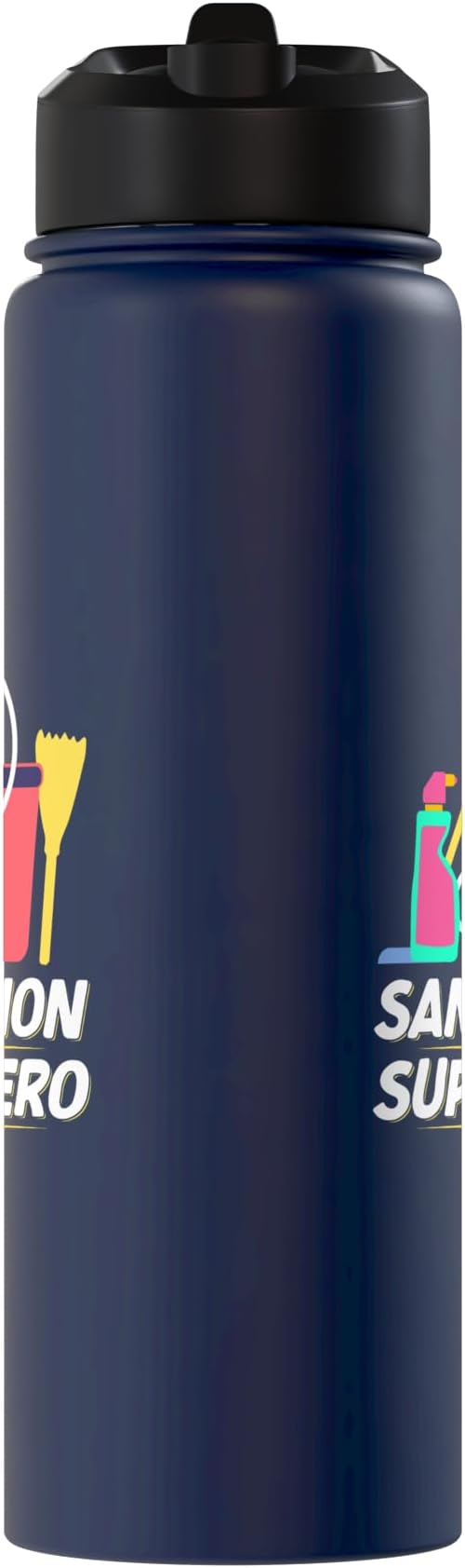 Sanitation Superhero Cleaning Stainless Steel Insulated Water Bottle