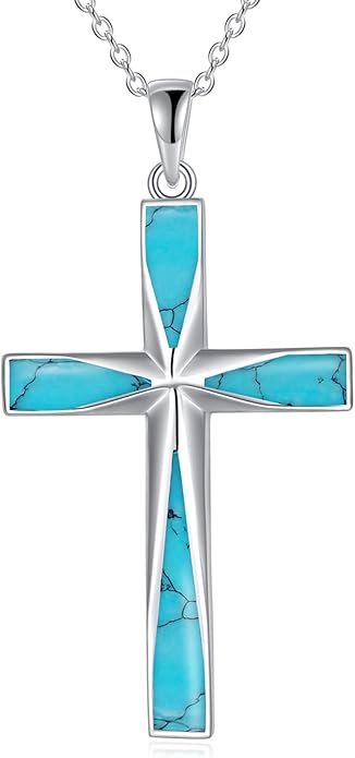 ONEFINITY Religious Cross Pendant Necklace Sterling Silver Origami Cross Pendant Gifts for Women Men Jewelry
