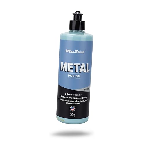 Maxshine 16oz Metal Polish – All-in-One Heavy-Duty Cleaner for Chrome, Aluminum, Stainless Steel & More – Cleans, Polishes & Protects – Ideal for Cars, Trucks, SUVs, RVs & Motorcycles