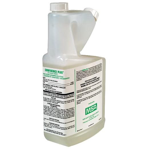 MSA 10009971 Confidence Plus 2 - Liquid Germicidal Cleaner, Makes up to 32 Oz of Sanitizer, Effective Against Viruses & Bacteria, Disinfects PPE & Respiratory Equipment, Quaternary Ammonium Base