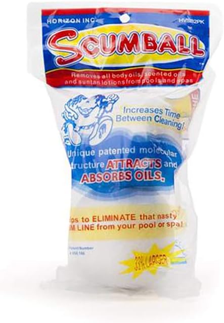 Horizon HV-SB2PK Scumball Pool and Spa Scum Eliminating Ball (4 Packs of 2)