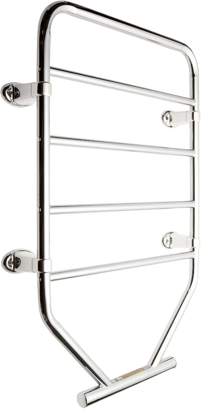 Warmrails Traditional Towel Warmer - Free-Standing or Wall Mounted Towel Warmer Rack for Drying Towels and Garments - 34-Inch Chrome Finish Frame with 4 Bars - Model RTC
