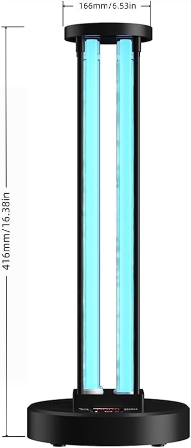 36W UV Light Sanitizer, Ultraviolet Lamp with Remote Control Portable Ultraviolet Light Sanitizer UVC Home Disinfection Device for Home, Room & Kitchen, Ultraviolet Light with 3 Speed Timings
